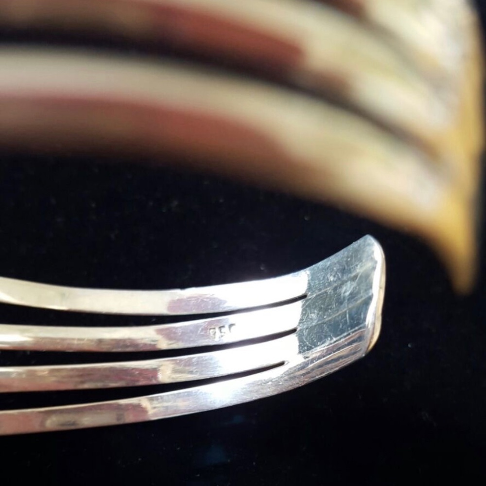 New Solid Peruvian Silver 950 Bracelet - image 3